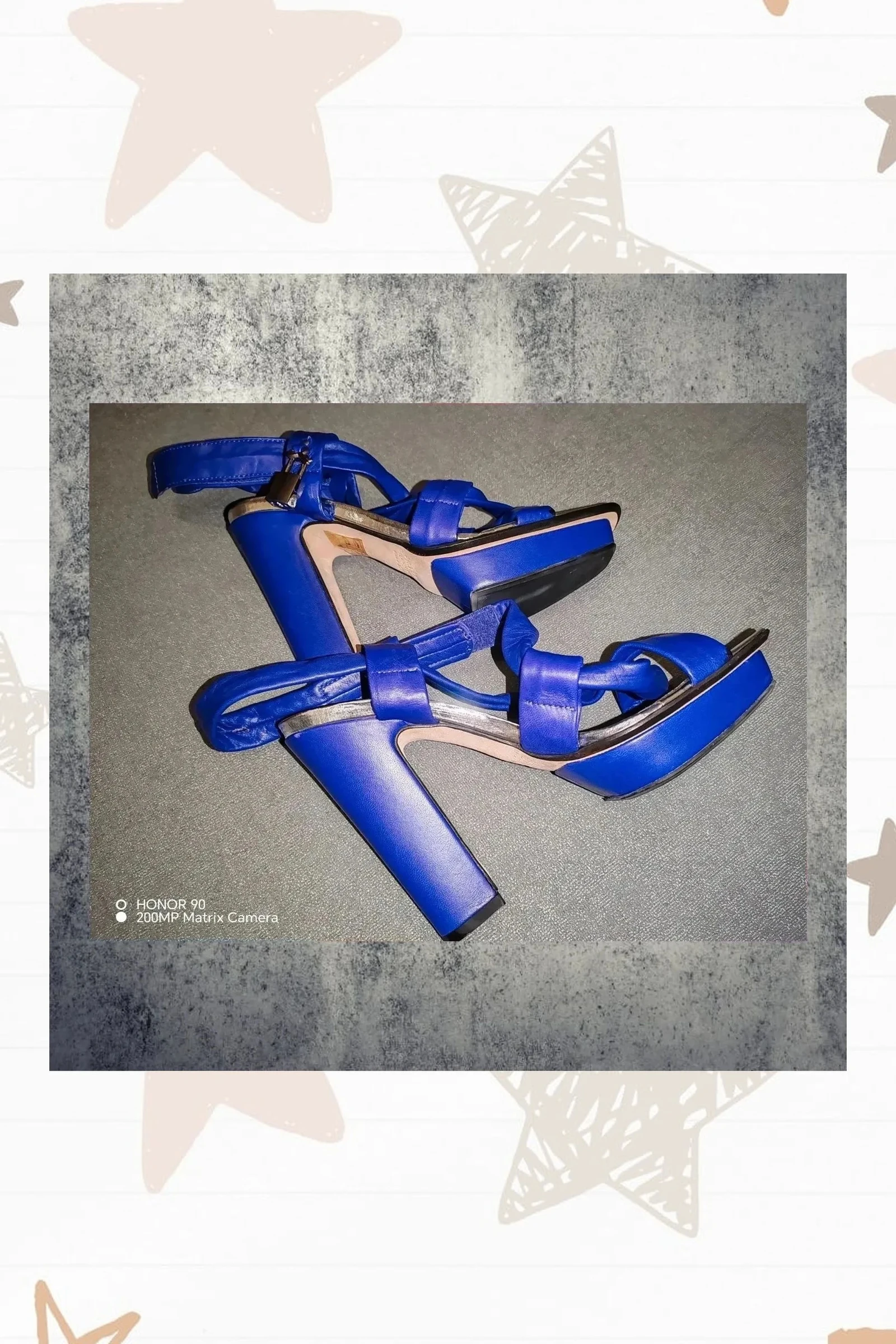 Blue leather sandals Paulo Brandão – photo 4